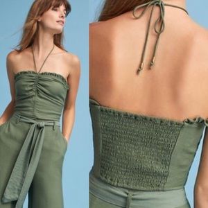 NWOT Maeve Green Tube Halter Top